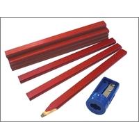 faithfull carpenters pencils tube 12 sharpener