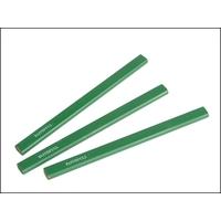 faithfull carpenters pencils pack of 3 green hard