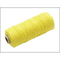 faithfull hi vis nylon brick line 105m yellow