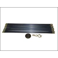 Faithfull Drain Clean Set (10 x Rods, plunger, worm)