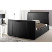 Faux Leather TV Bed, Double, Faux Leather - Brown