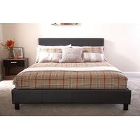 Faux Leather Bed in a Box Brown