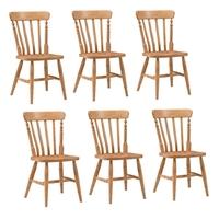 Farmhouse Set of 6 Kitchen Chairs