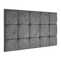 Fairburn Frienza Velour Headboard Charcoal Superking