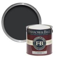 Farrow & Ball Interior & Exterior Pitch Black No.256 Gloss Paint 2.5L