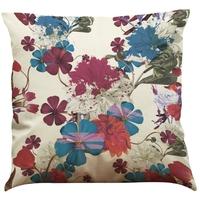 Fashion High Quality Colorful Linen Flowers Multi-colors Red Roses Green Grass Leaves Decorative Square Printed Throw Pillow Cases Cushion Covers for 