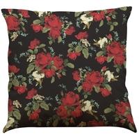 Fashion High Quality Colorful Linen Flowers Multi-colors Red Roses Green Grass Leaves Decorative Square Printed Throw Pillow Cases Cushion Covers for 