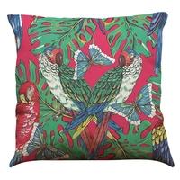 Fashionable Elegant Colorful High-quality African Tropical Plants Leaves Flowers Linen Printed Square Throw Pillow Covers Pillowcases Cushion Decorati