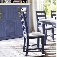 Falcon Dining Chair In Blue And White Pine