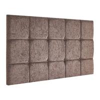 fairburn frienza velour headboard chestnut single