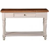 Farmhouse Wide Console Table with 1 Drawer and Shelf