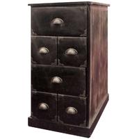 Faux Leather Multi Chest of Drawer - 6 Drawer