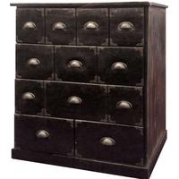 Faux Leather Front 12 Multi Chest of Drawer