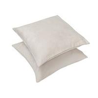 Faux Suede Cushions, Pair, Cream, Faux Suede