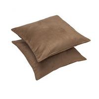 Faux Suede Cushions, Pair, Latte, Faux Suede