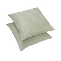 Faux Suede Cushions, Pair, Sage, Faux Suede