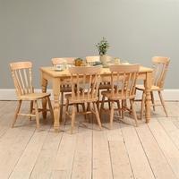 Farmhouse Pine 152cm (5ft) Table with 6 Chairs