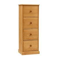 Farmhouse Pine 4 Drawer Filing Cabinet