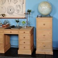 Farmhouse Pine 3 Drawer Filing Cabinet