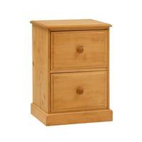 Farmhouse Pine 2 Drawer Filing Cabinet