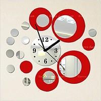 Fashion Top Grade Creative DIY Acrylic Mirror Wall Wall Poster Colours Roundness Wall Clock