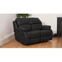 Fairbourne 2 seat reclining sofa black