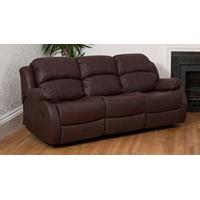 Fairbourne 3 seat reclining sofa brown