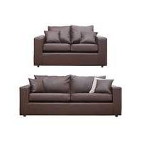 faux leather 3 plus 2 seater sofa