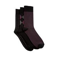 Farah Soft Top Patterned Socks (3-pack)