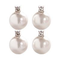 Faux Pearl and Diamond Earrings (2 Pairs - SAVE £5)