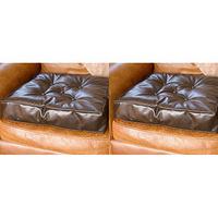 Faux Leather Booster Cushions (Pair - SAVE £10)