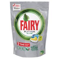 Fairy Platinum All in One Dishwasher Tablets Lemon 50pk
