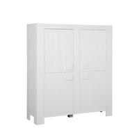 Fable Wooden Storage Cabinet In White With 2 Doors