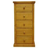 Farmhouse Pine 5 Drawer Wellington