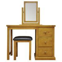 farmhouse pine dressing table set with pu stool cotswold dressing tabl ...