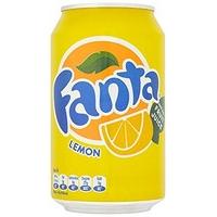 fanta icy lemon soft drink can 330 ml pack of 24