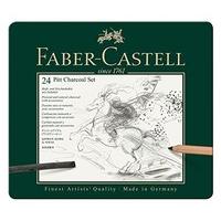 Faber Castell Pitt Charcoal Pencil Set (Pack of 24)