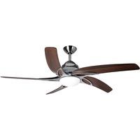 Fantasia Viper 44in. Ceiling Fan with Remote Control/Blades Dark Oak - Stainless Steel
