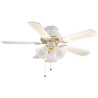Fantasia EuroFans Belaire Combi 42" Ceiling Fan with Light - White and Brass
