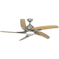 Fantasia Viper 44in. Ceiling Fan with Remote Control/Blades Maple - Stainless Steel