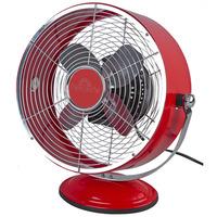 Fantasia Retro Desk Fan - Bright Red