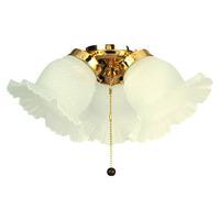 Fantasia Etched Ceiling Fan Traditional Lighting - Polished Brass