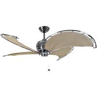 Fantasia Spinnaker Combi 52in. Ceiling Fan w/Pull Cord without Light - Stainless Steel