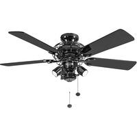 Fantasia Gemini 42in. Ceiling Fan w/Pull Cord with Light - Pewter