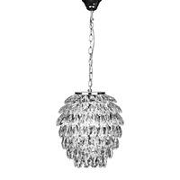 Fallon Pendant Chrome Iron FrameCrystal