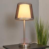 Fabric table Lamp Weni with lampshade, black