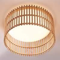 Fantastic LED ceiling lamp Leja with bamboo sticks