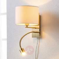 Fabric wall light Florens with LED flexible arm