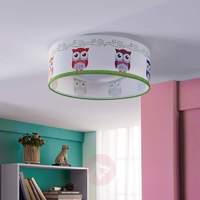 Fabric ceiling lamp Eula with bright LEDs