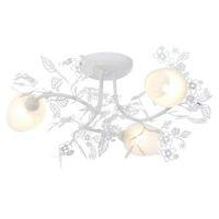 Faye White Matt 3 Lamp Semi Flush Light